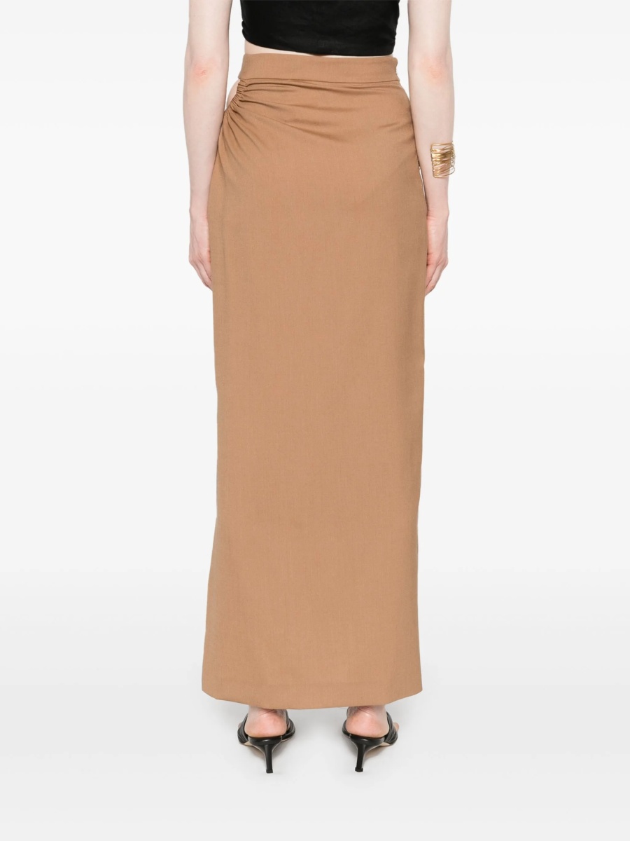 Fusta Max Mara maro din lana si mohair - Img 4