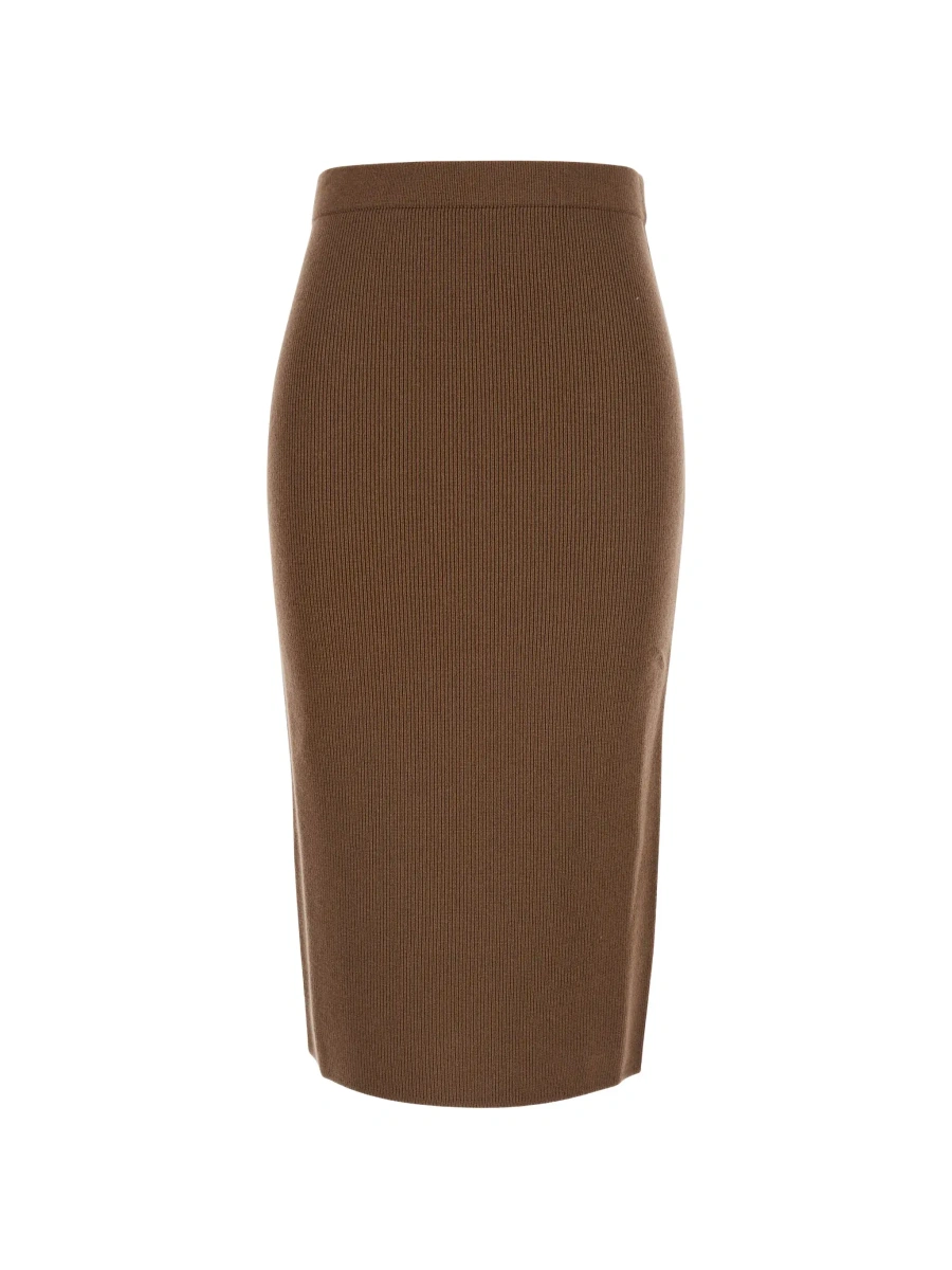 Fusta MaxMara Studio maro din lana - Img 6