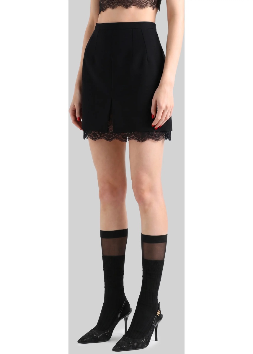 Fusta Mini Skirt In Wool Double Crêpe - Img 2