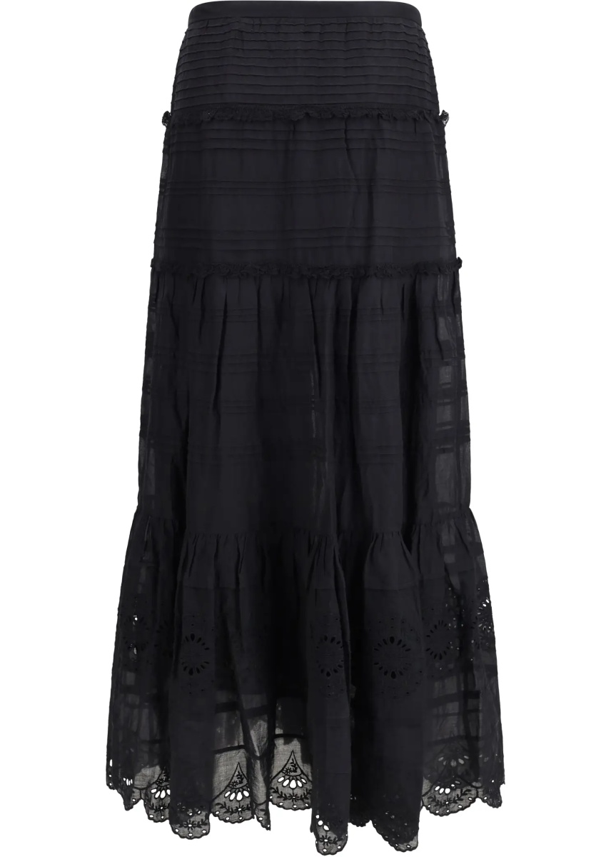 Fusta Paoline Long Cotton Skirt - Img 2