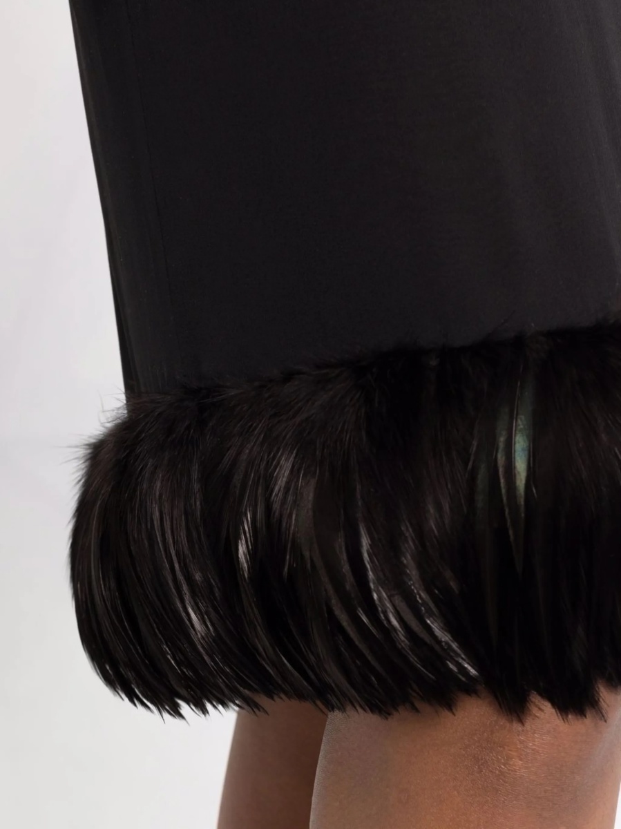 Fusta Saint Laurent neagra din piele - Img 3
