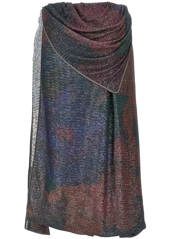 Fusta Sequinned draped midi skirt - Img 3