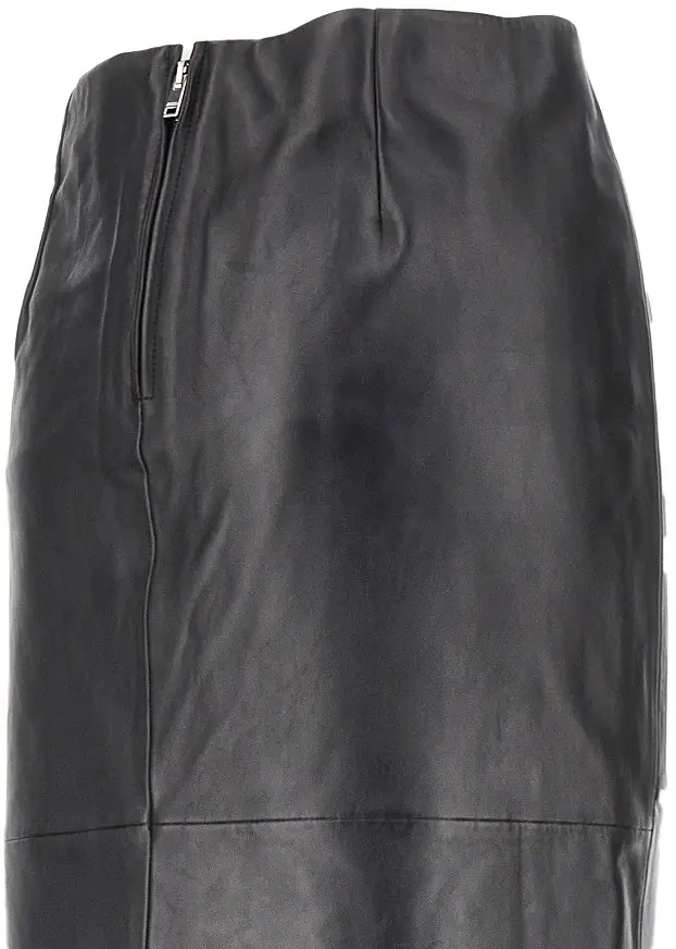 Fusta 'Tuline' leather midi skirt - Img 4