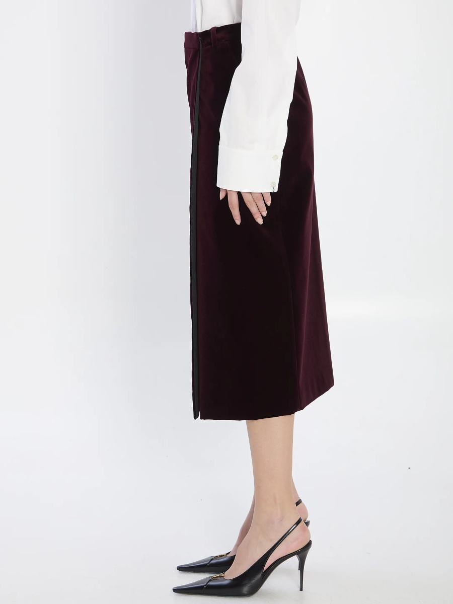 Fusta Wrap Skirt In Velvet - Img 3
