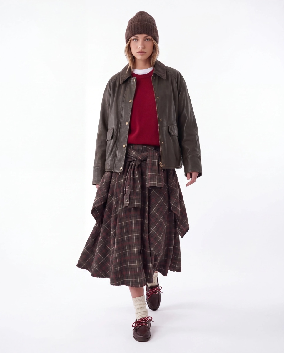 Fuste Midi skirt in check pattern 'Alice' - Img 3