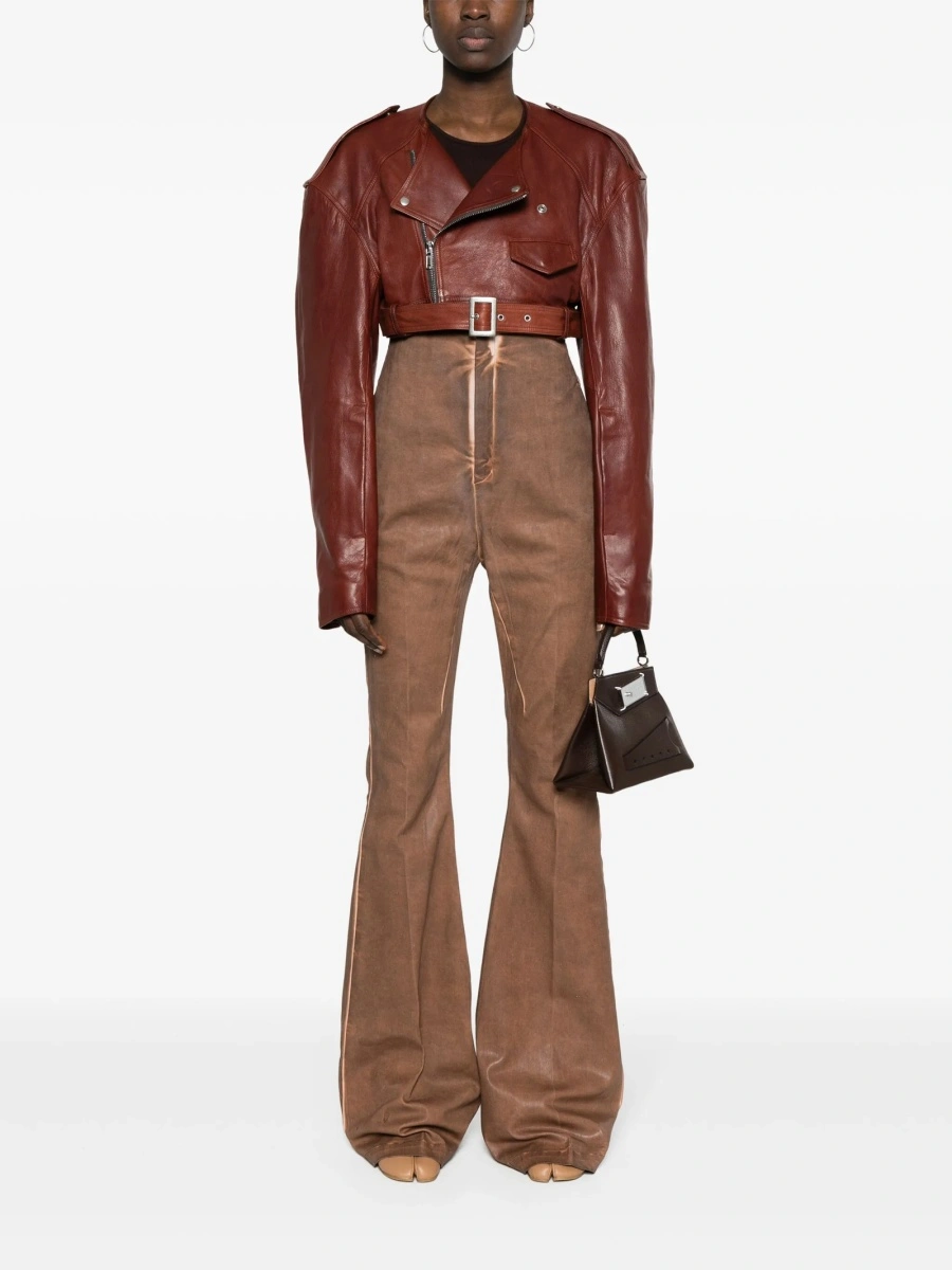 Geaca biker Rick Owens portocalie - Img 2