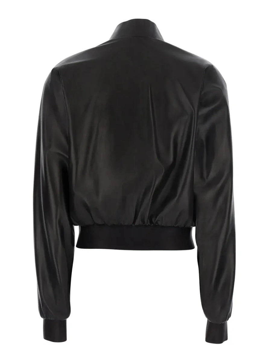 Geaca bomber Gucci neagra din piele - Img 2