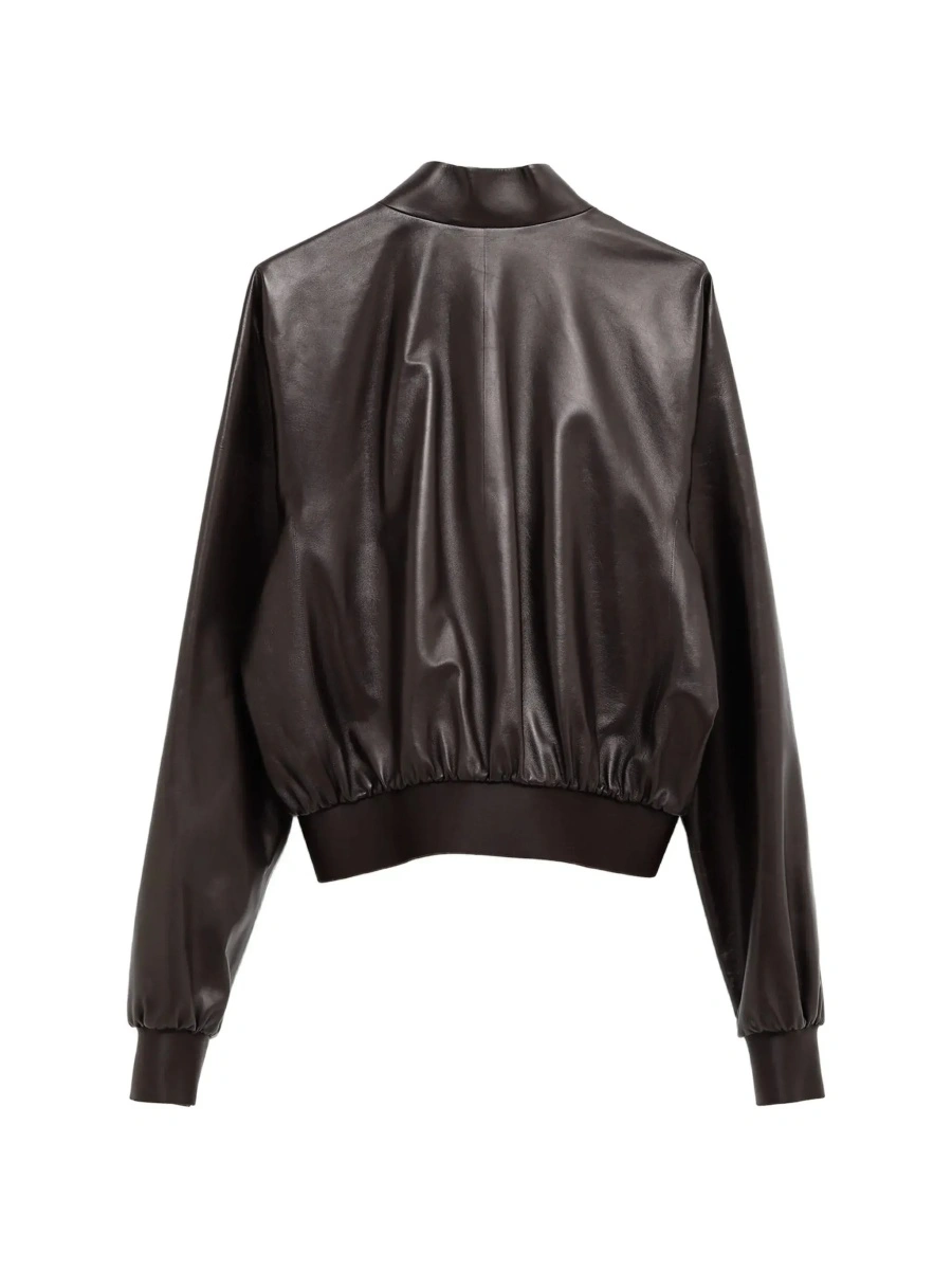 Geaca bomber Gucci neagra din piele - Img 4