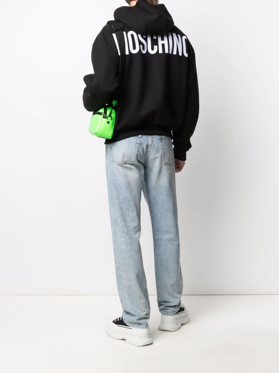 Geaca bomber Moschino neagra din lana si vascoza - Img 2