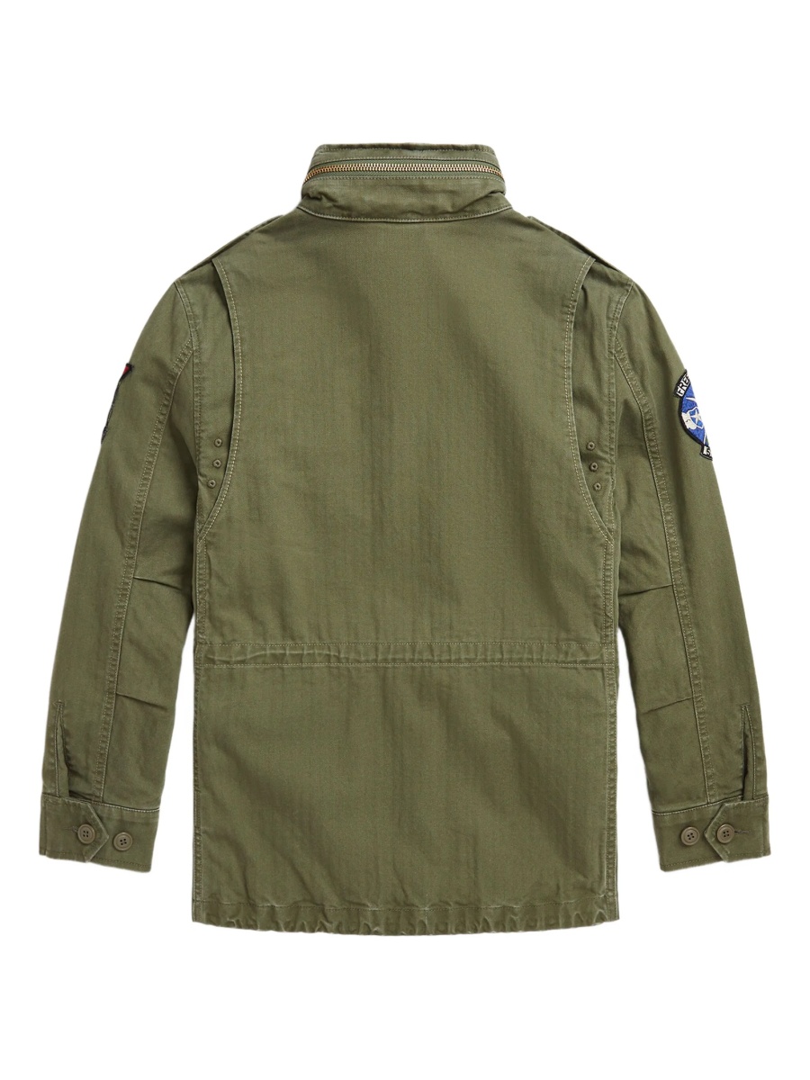 Geaca bomber Ralph Lauren verde din bumbac - Img 3
