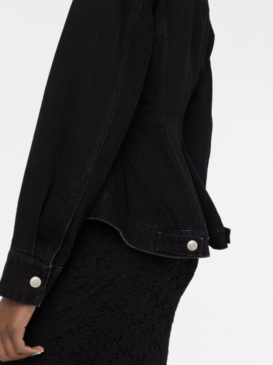 Geaca de blugi Alexander McQueen neagra din bumbac - Img 5