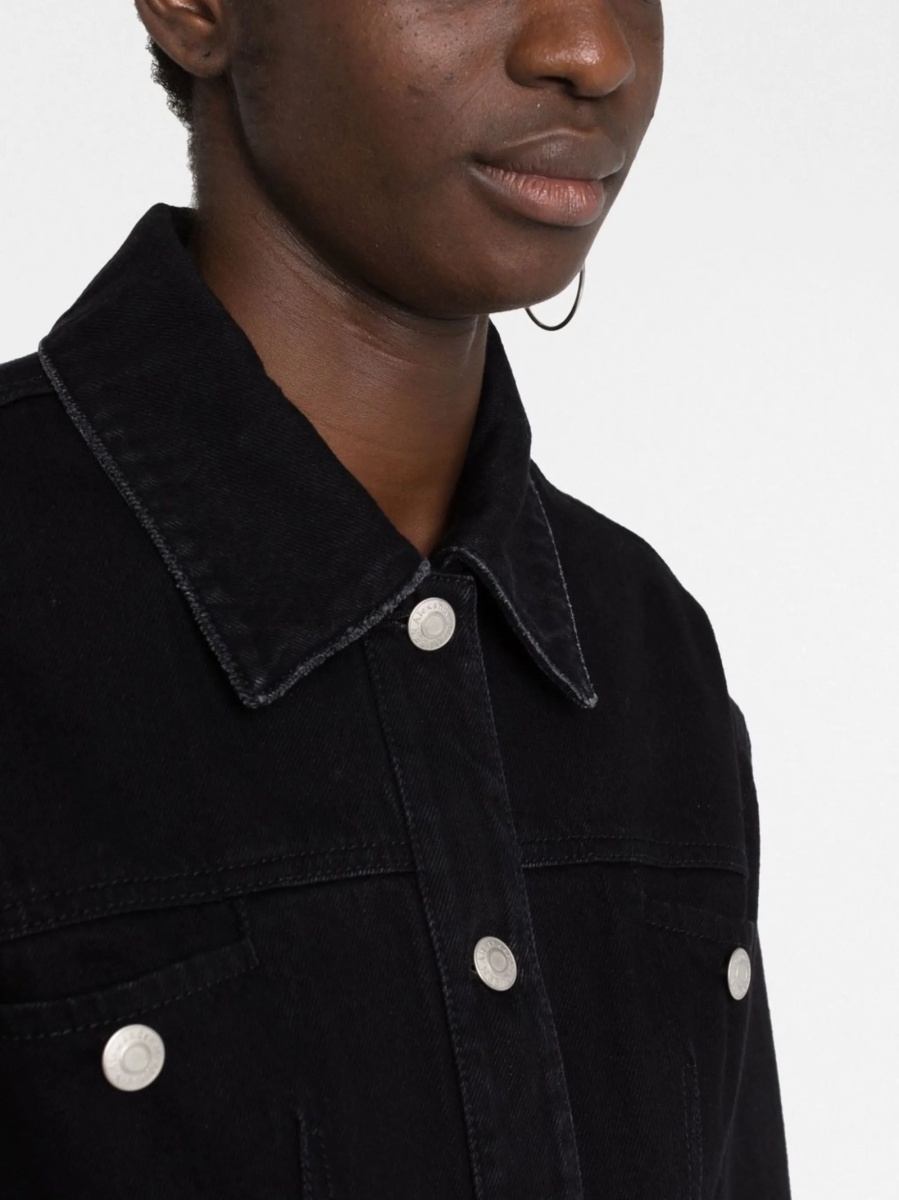Geaca de blugi Alexander McQueen neagra din bumbac - Img 3