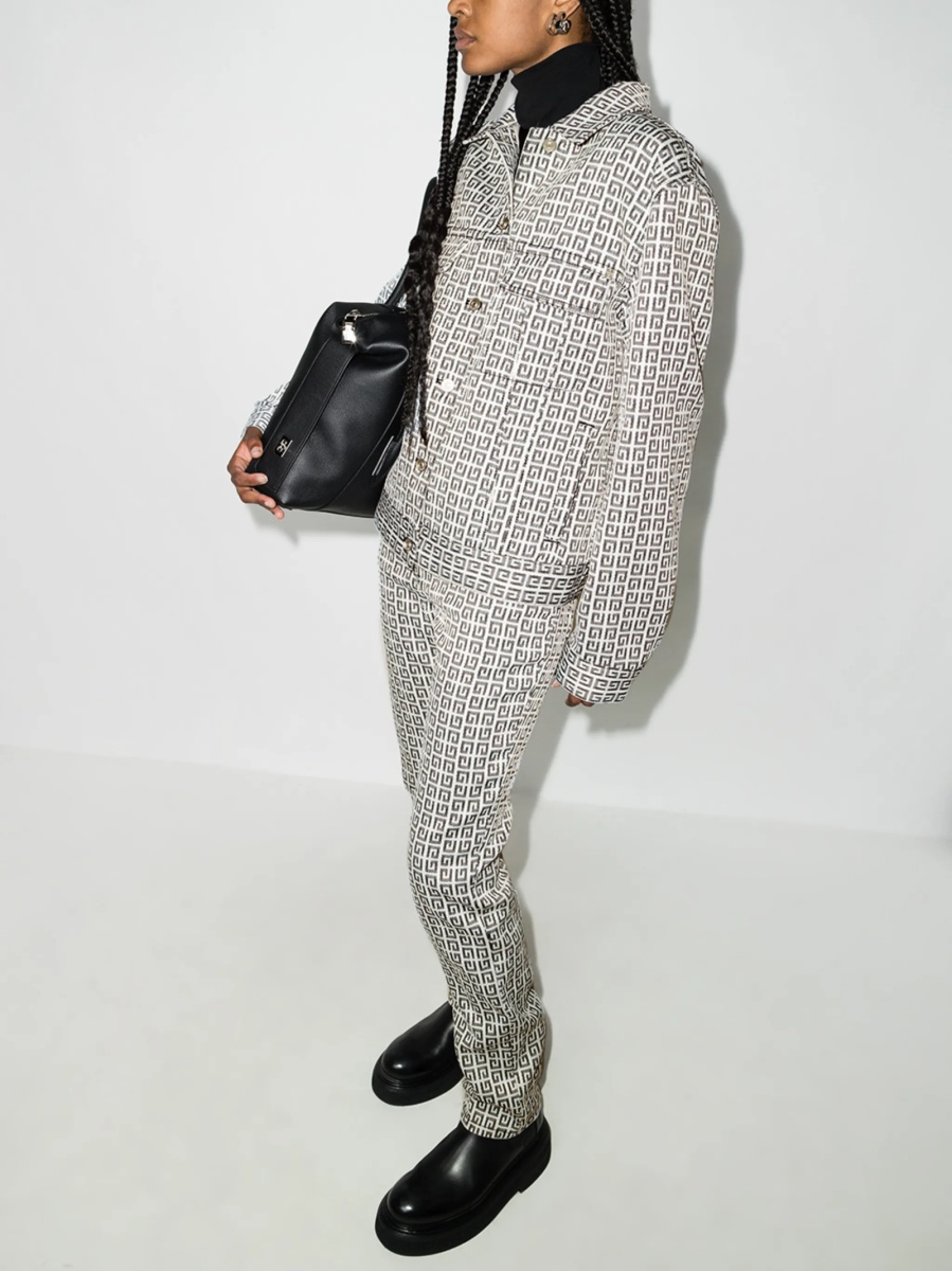 Geaca de blugi Givenchy alba din polyester - Img 5