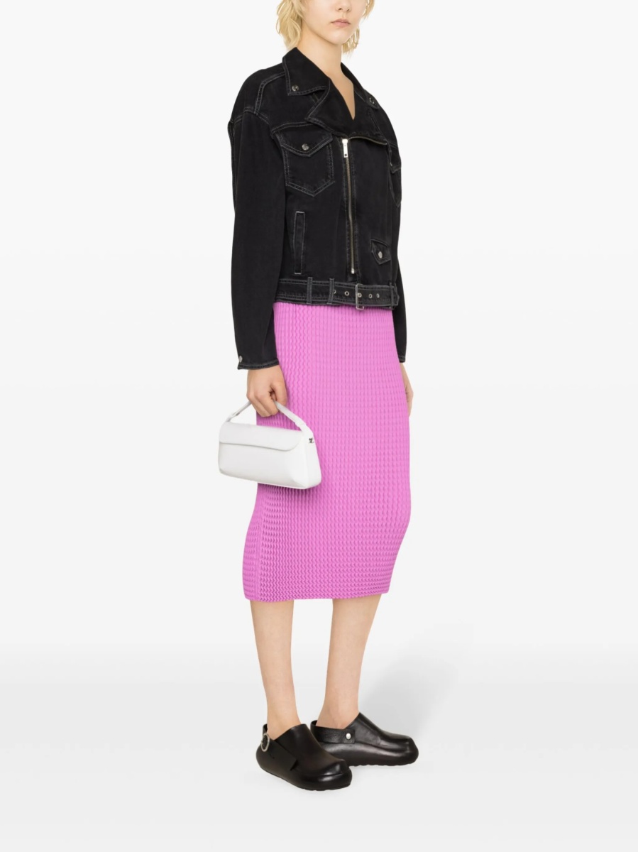 Geaca de blugi MOSCHINO JEANS neagra din bumbac - Img 4