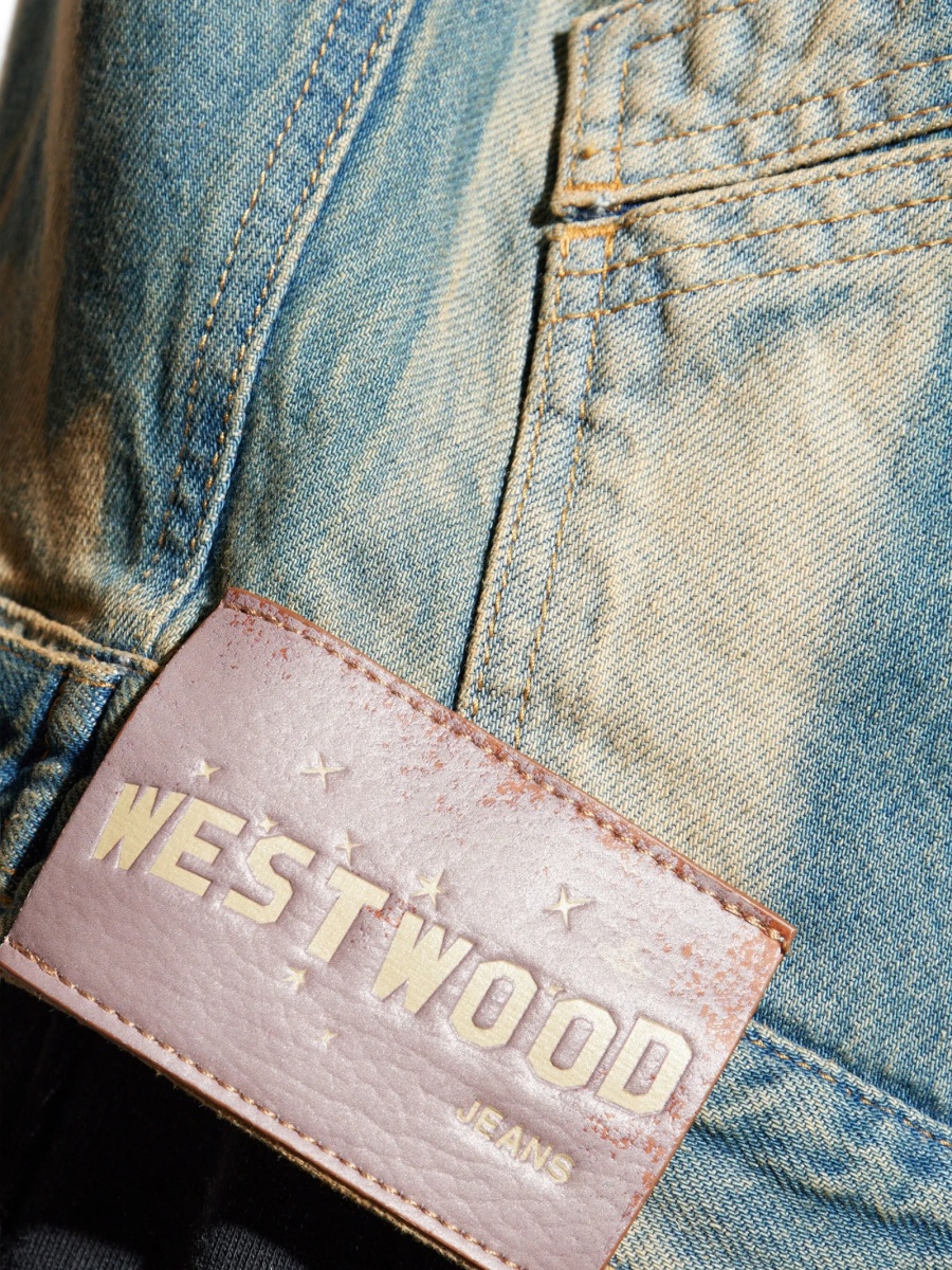 Geaca de blugi Vivienne Westwood albastra din bumbac organic - Img 5