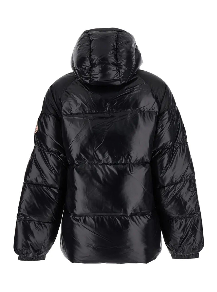 Geaca de Iarna Black Down Jacket with Hood and Front Zip Closure. In Tech Fabric. Men - Img 2