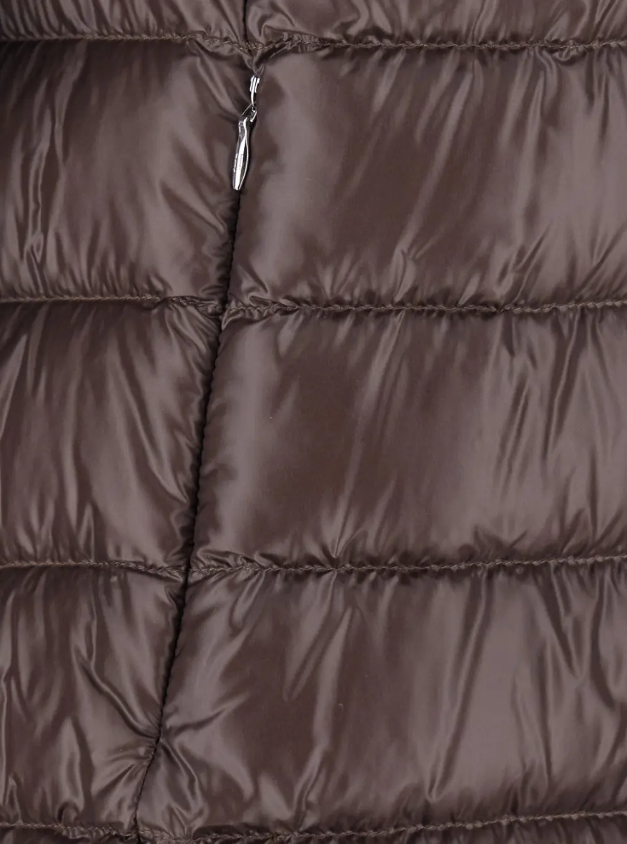 Geaca de Iarna brown Down jacket with fixed hood and zip pockets in Tech Fabric woman - Img 3