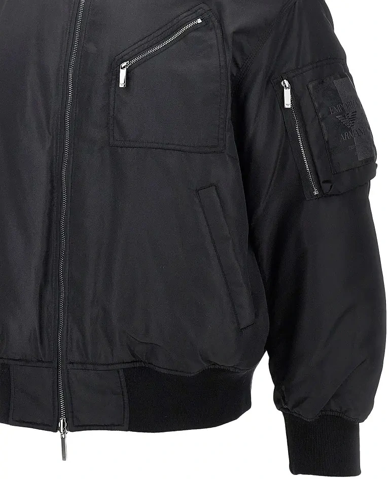 Geaca de iarna Emporio Armani neagra din nylon - Img 2