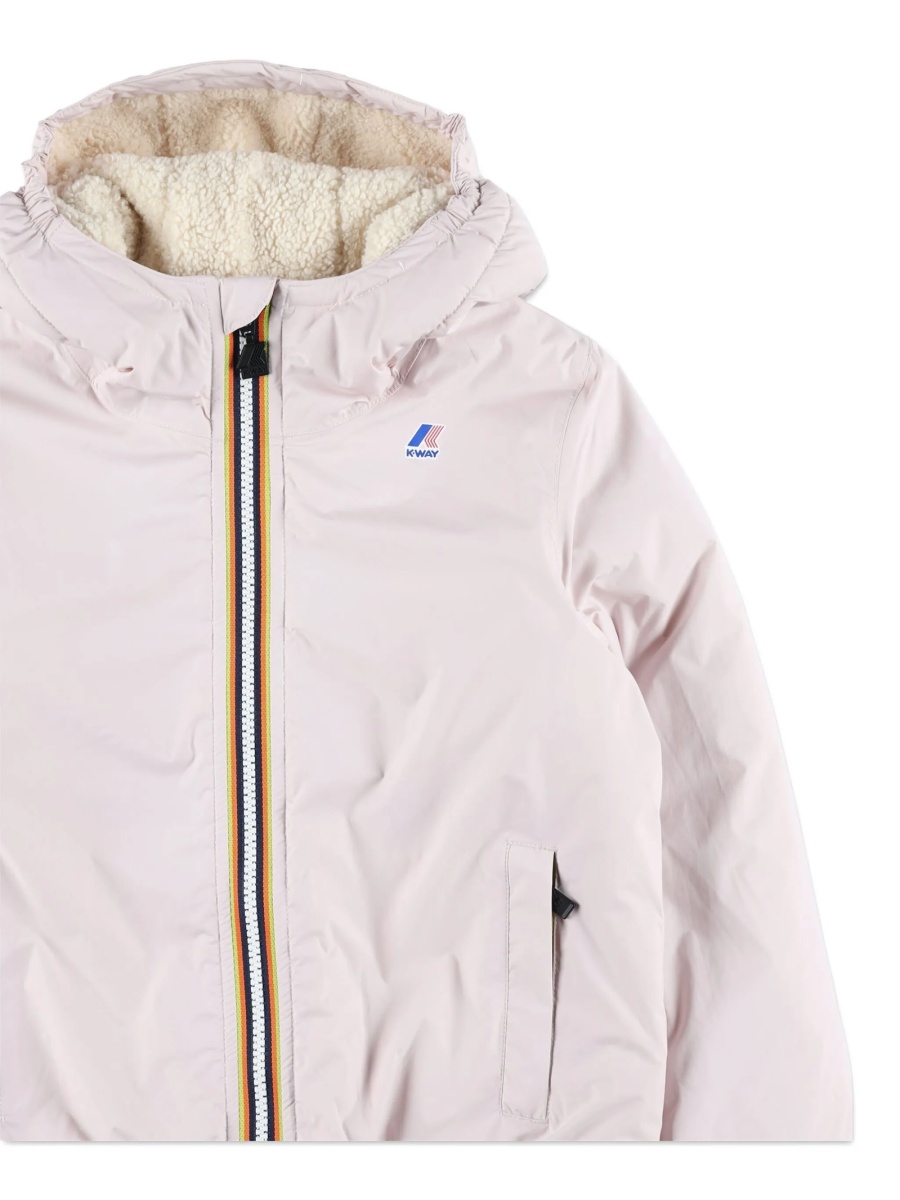 Geaca de iarna K-WAY KIDS roz din nylon - Img 3