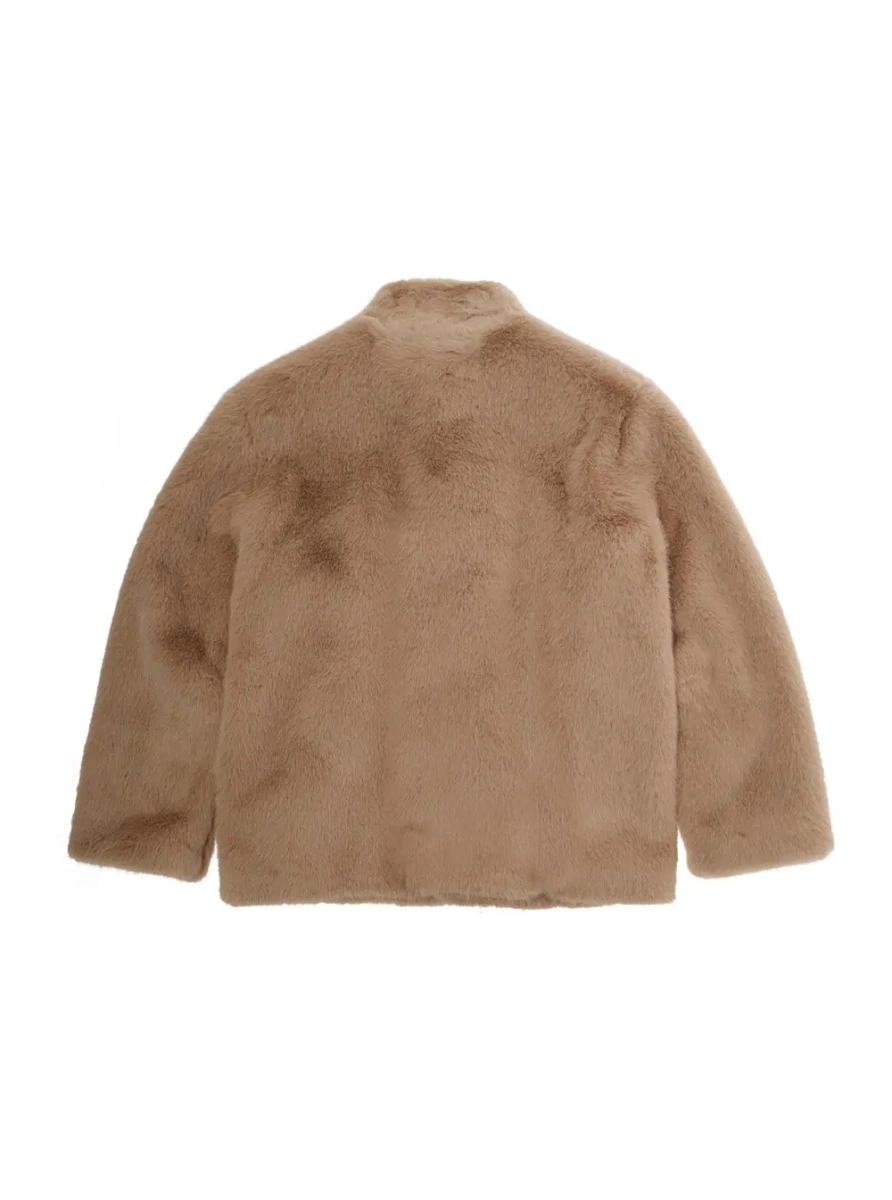 Geaca de iarna MM6 MAISON MARGIELA KIDS maro din blana sintetica - Img 2