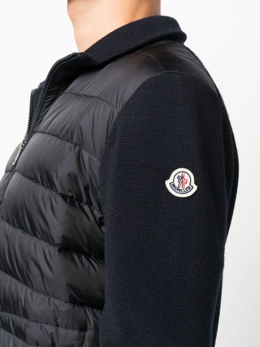 Geaca de iarna Moncler albastra din poliamida si acrilic - Img 5