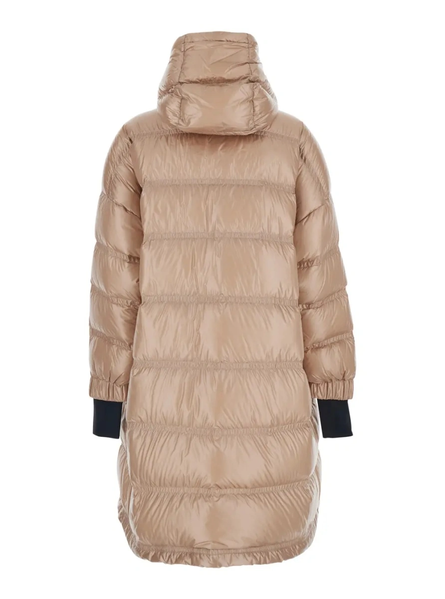 Geaca de iarna Moncler Grenoble bej din tesatura tehnica - Img 2