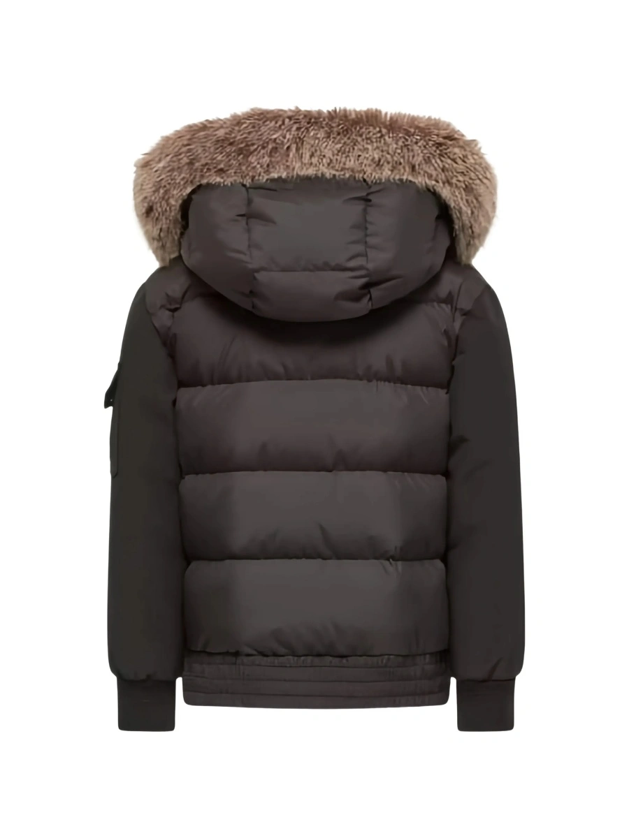 Geaca de iarna Moncler neagra din modacrylic si polyester - Img 2