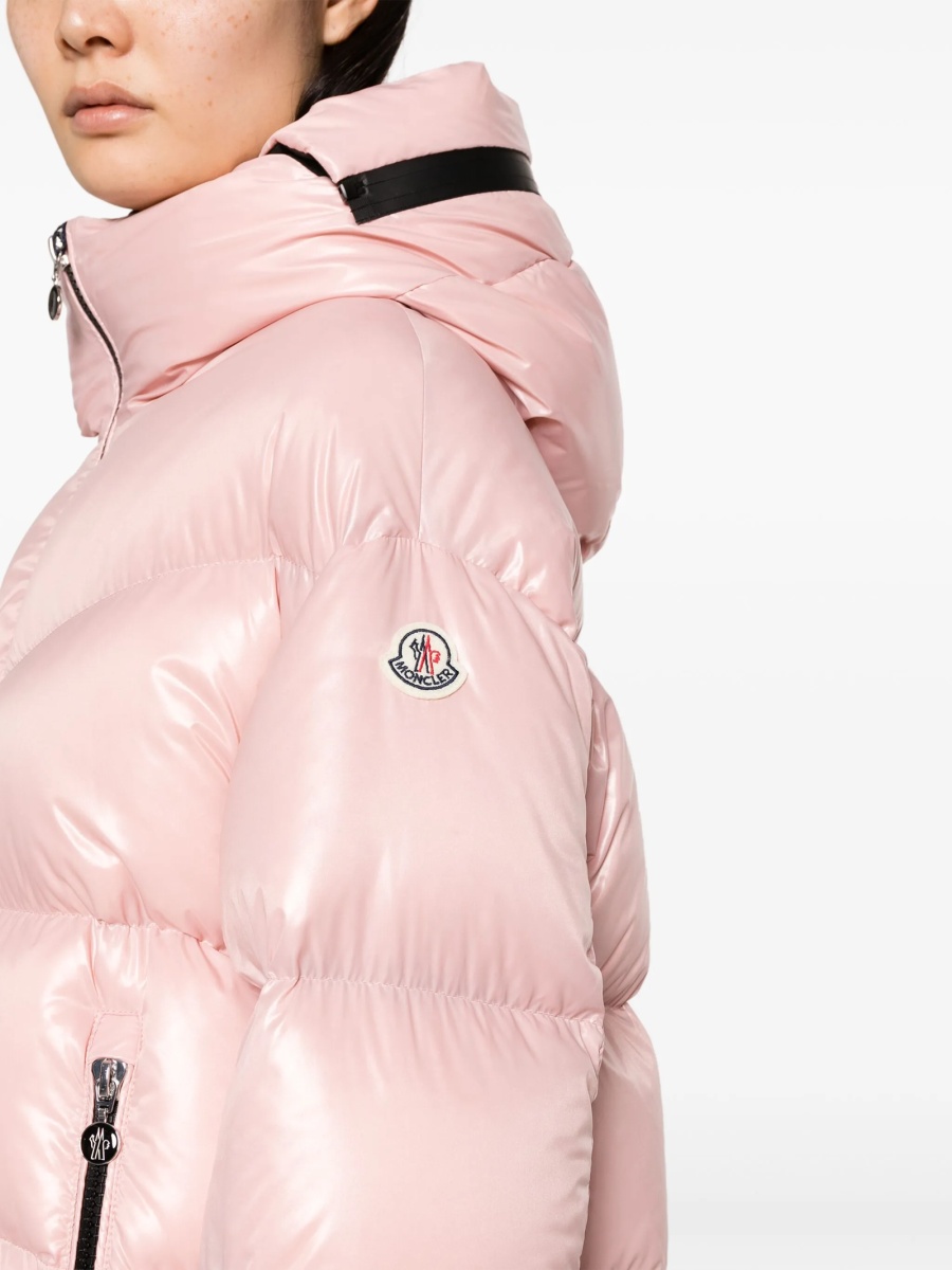 Geaca de iarna Moncler roz din poliamida - Img 5