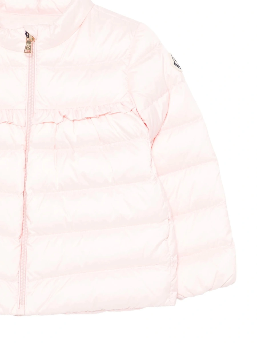 Geaca de iarna Moncler roz din poliamida - Img 3