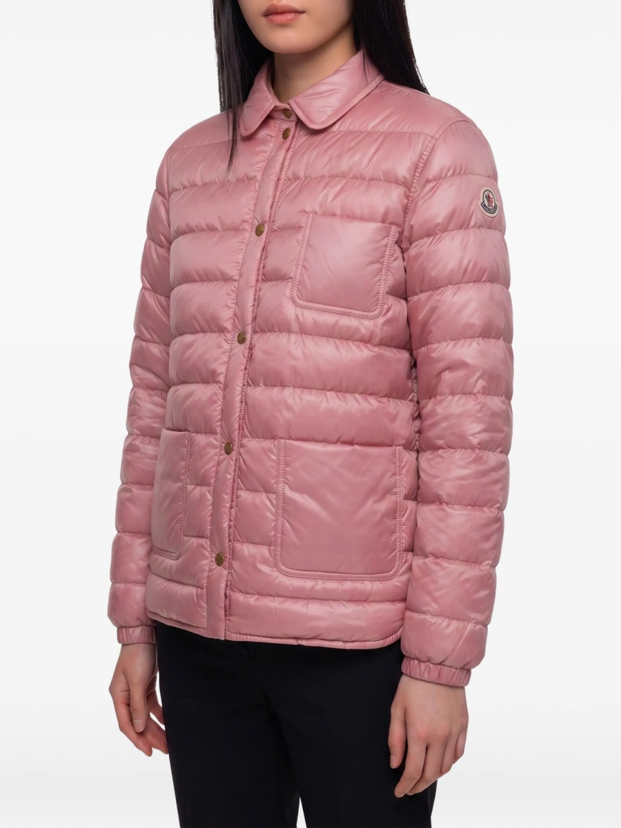 Geaca de iarna Moncler roz din poliamida - Img 2