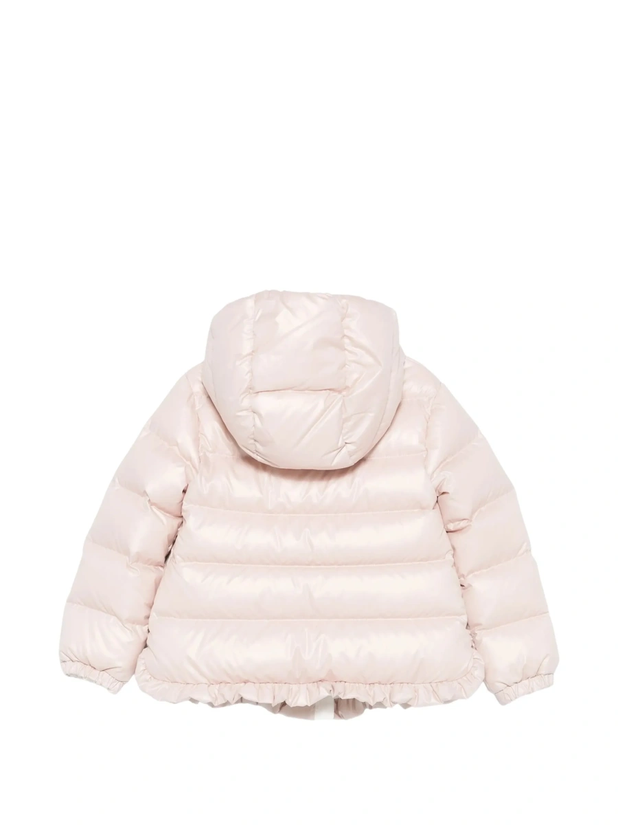 Geaca de iarna Moncler roz din polyester - Img 2