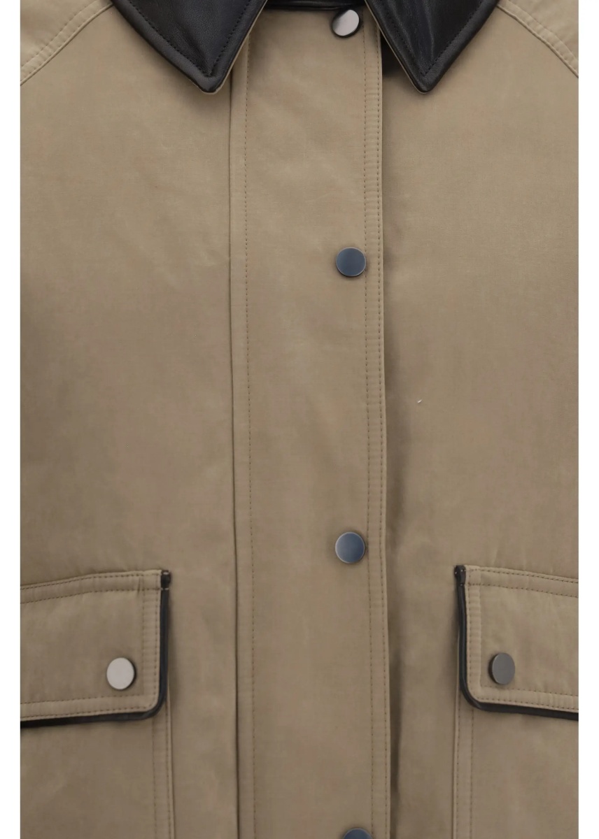 Geaca de Iarna Padded down Jacket with leather collar - Img 3