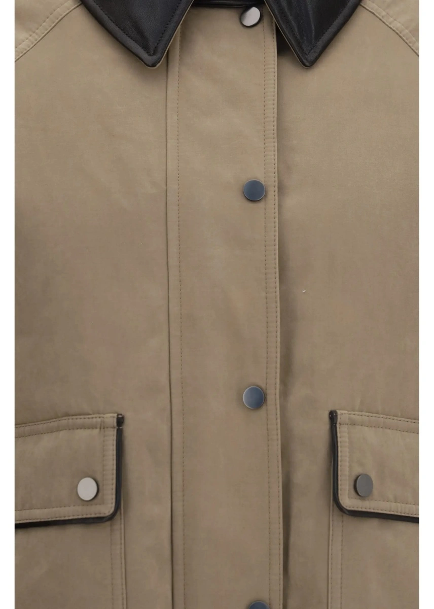 Geaca de Iarna Padded down Jacket with leather collar - Img 3
