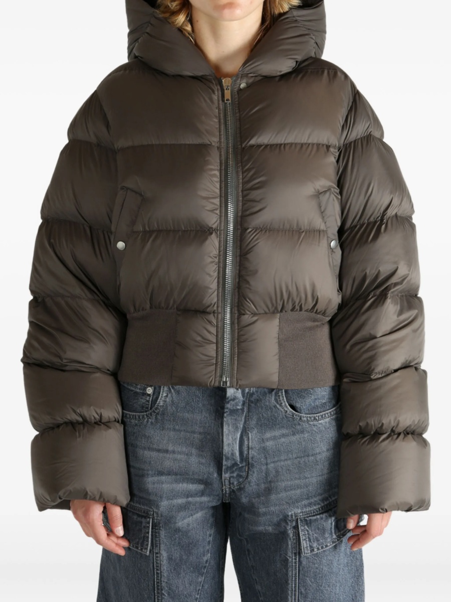 Geaca de iarna Rick Owens gri din lana si nylon - Img 3