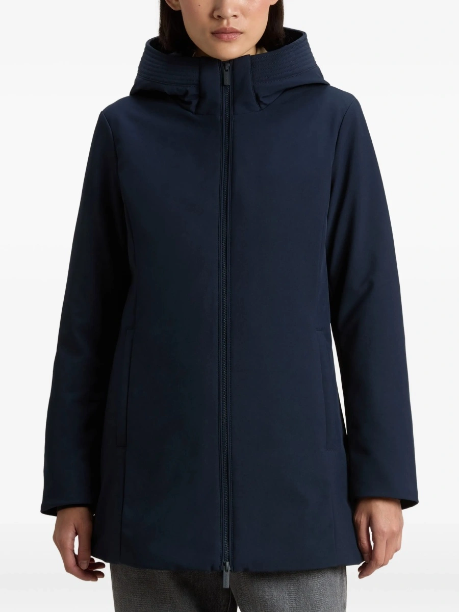 Geaca de iarna Woolrich albastra din elastan si polyester - Img 3
