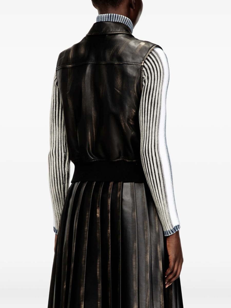 Geaca de piele Diesel neagra - Img 4