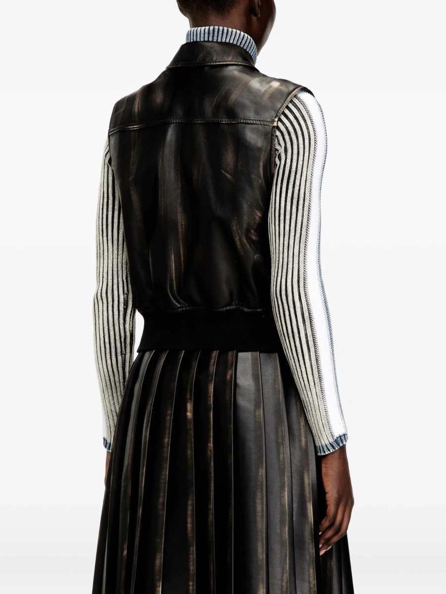 Geaca de piele Diesel neagra - Img 4