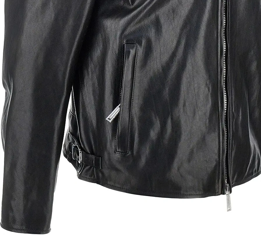 Geaca de piele DSQUARED2 neagra din piele - Img 2