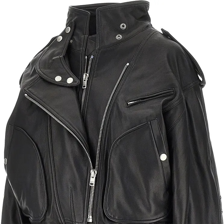 Geaca de Piele 'Farza' leather biker jacket - Img 2