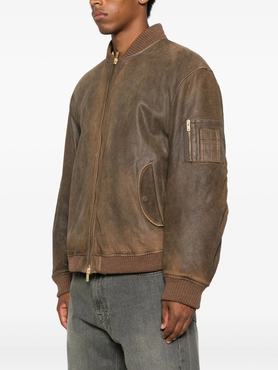 Geaca de piele Golden Goose maro - Img 3