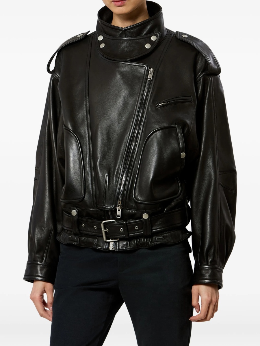 Geaca de piele Isabel Marant neagra - Img 3