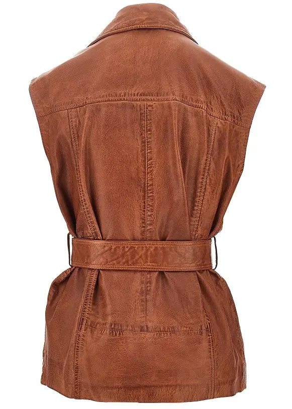 Geaca de Piele Leather biker vest - Img 3