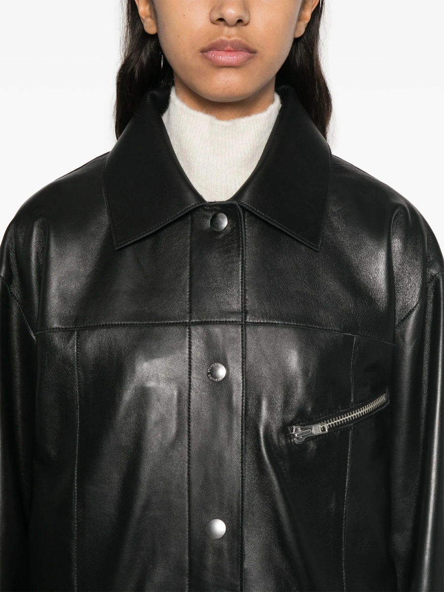 Geaca de piele STAND STUDIO neagra - Img 5
