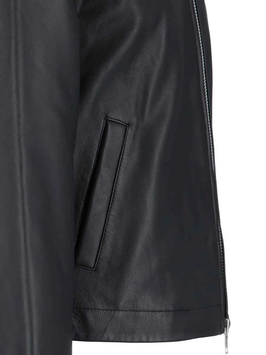 Geaca de piele SUNFLOWER neagra - Img 3