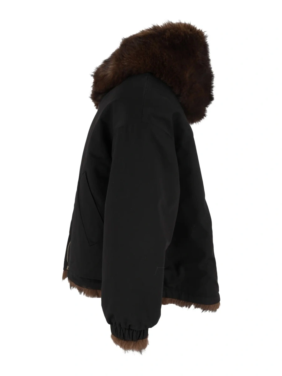 Geaca de Piele WOMAN FABRIC &amp; FAKE FUR JACKET - Img 2