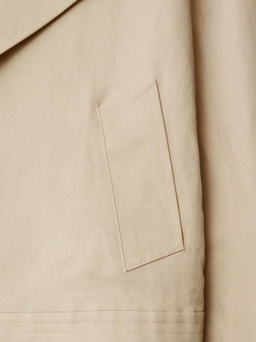 Geaca Oversize Burberry neutra din vascoza si hartie - Img 5