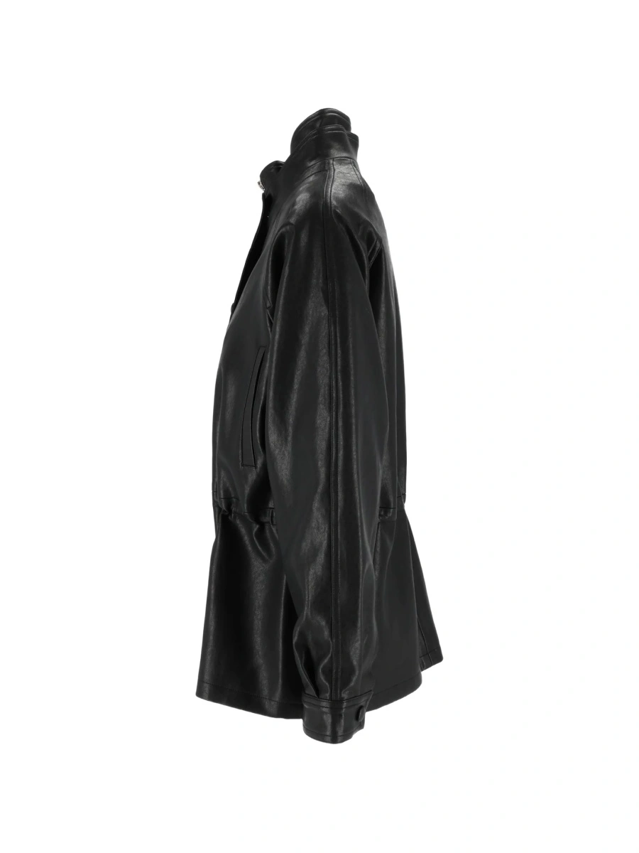 Geaca Oversize Eleh neagra din polyester si poliuretan - Img 3