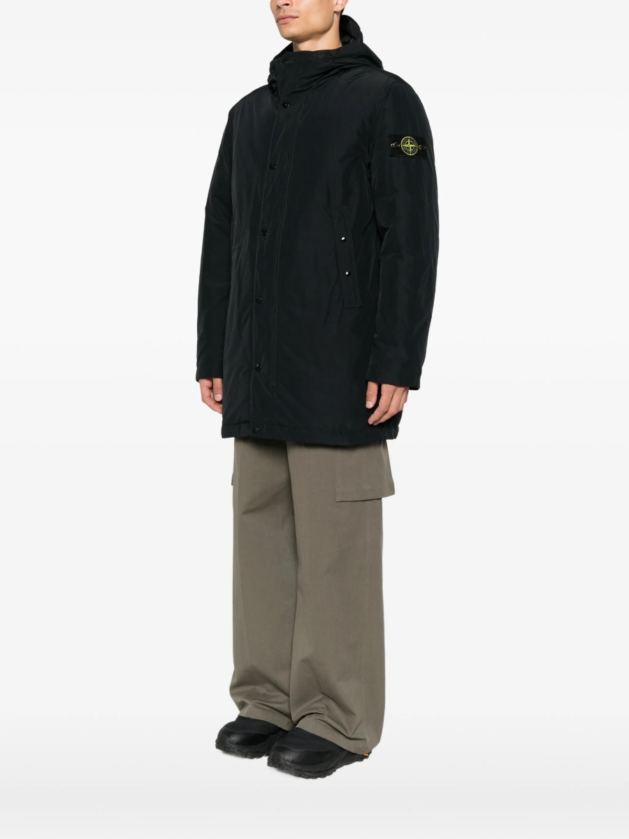 Geaca Parka Stone Island neagra din poliamida si polyester - Img 3