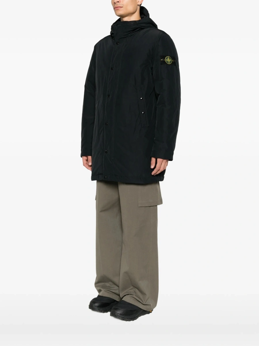 Geaca Parka Stone Island neagra din poliamida si polyester - Img 3