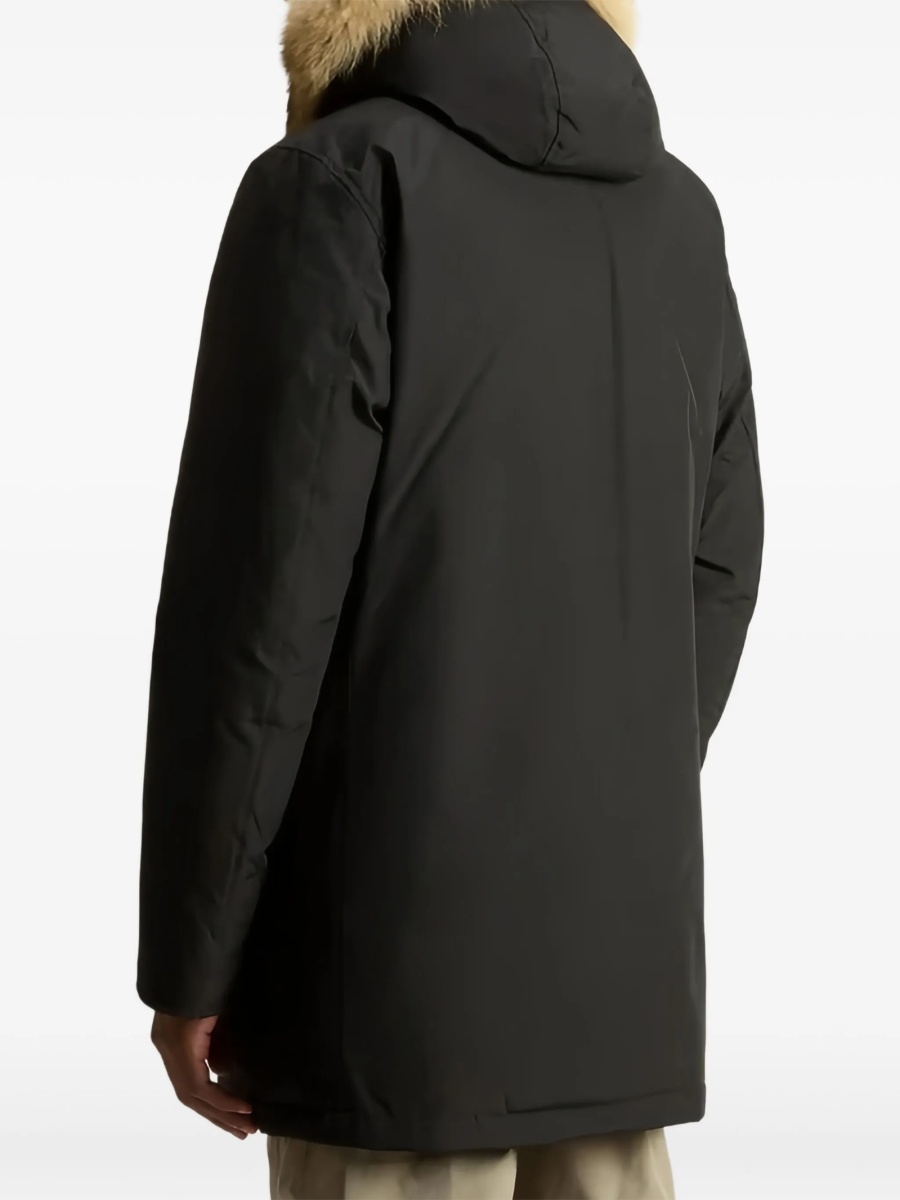 Geaca Parka Woolrich neagra din poliamida si bumbac - Img 3